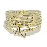 98020, CUTOUT STAR MAGNETIC CLOSURE BRACELET