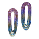 98023, PAVE RHINESTONE LONG EARRING