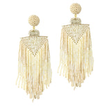 98029, FRINGE SEED BEADED EARRING
