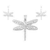 98030, DRAGONFLY CUTOUT FILIGREE PENDANT SET