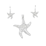 98030, STARFISH CUTOUT FILIGREE PENDANT SET