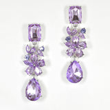 98039, MULTI SHAPE RHINESTONE EVENING EARRING