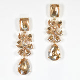 98039, MULTI SHAPE RHINESTONE EVENING EARRING