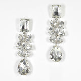 98039, MULTI SHAPE RHINESTONE EVENING EARRING