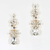 98040, MULTI SHAPE RHINESTONE EVENING EARRING