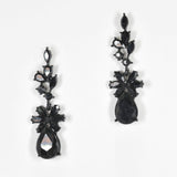 98040, MULTI SHAPE RHINESTONE EVENING EARRING