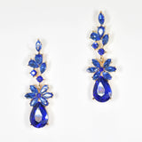 98040, MULTI SHAPE RHINESTONE EVENING EARRING