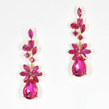 98040, MULTI SHAPE RHINESTONE EVENING EARRING