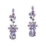 98040, MULTI SHAPE RHINESTONE EVENING EARRING