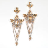98041, TEARDROP ACCENT CRYSTAL RHINESTONE EVENING EARRING