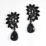 98042, RHINESTONE TEARDROP DANGLE EVENING EARRING