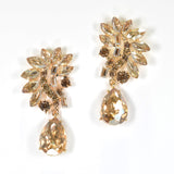 98042, RHINESTONE TEARDROP DANGLE EVENING EARRING