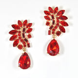 98042, RHINESTONE TEARDROP DANGLE EVENING EARRING