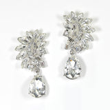98042, RHINESTONE TEARDROP DANGLE EVENING EARRING