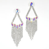98043, MARQUISE ACCENT CRYSTAL RHINESTONE EVENING EARRING