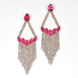 98043, MARQUISE ACCENT CRYSTAL RHINESTONE EVENING EARRING