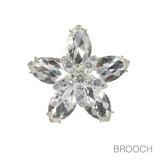 98045, FLOWER MARQUISE RHINESTONE PIN BROOCH