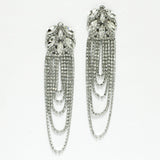 98059, MARQUISE ACCENT CRYSTAL RHINESTONE LONG EVENING EARRING