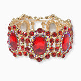 98066, OVAL RHINESTONE ACCENT EVENING STRETCH BRACELET