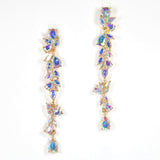 98087, MULTI RHINESTONE EVENING DROP EARRING