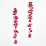 98087, MULTI RHINESTONE EVENING DROP EARRING
