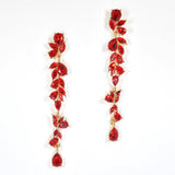 98087, MULTI RHINESTONE EVENING DROP EARRING