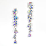 98087, MULTI RHINESTONE EVENING DROP EARRING