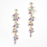 98088, MULTI RHINESTONE EVENING DROP EARRING