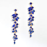 98088, MULTI RHINESTONE EVENING DROP EARRING