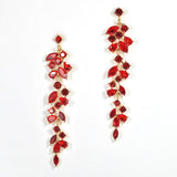 98088, MULTI RHINESTONE EVENING DROP EARRING
