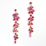 98088, MULTI RHINESTONE EVENING DROP EARRING