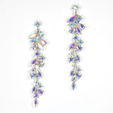 98088, MULTI RHINESTONE EVENING DROP EARRING
