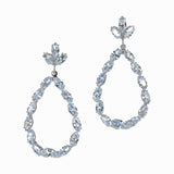 98091, MARQUISE CUBIC ZIRCONIA ACCENT TEARDROP EARRING