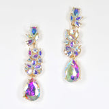 98098, RHINESTONE EVENING DANGLE EARRING