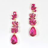 98098, RHINESTONE EVENING DANGLE EARRING
