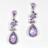 98099, TEARDROP RHINESTONE EVENING DANGLE EARRING
