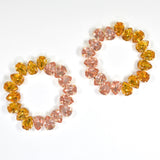 98101, TEARDROP RHINESTONE ACCENT ROUND EARRING