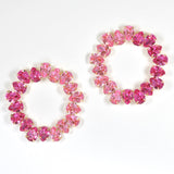 98101, TEARDROP RHINESTONE ACCENT ROUND EARRING