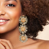 98102, BIG SUNFLOWER DROP EARRING
