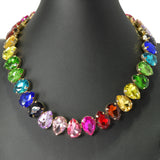 98105, TEARDROP RHINESTONE NECKLACE