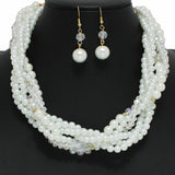 98145, PEARL WITH BEAD CLUSTER NECKLACE