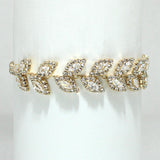 98167, MARQUISE CUBIC ZIRCONIA ACCENT PAVE RHINESTONE BRACELET