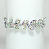 98167, MARQUISE CUBIC ZIRCONIA ACCENT PAVE RHINESTONE BRACELET