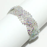 98168, GEOMETRIC PAVE RHINESTONE BRACELET