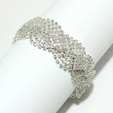 98168, GEOMETRIC PAVE RHINESTONE BRACELET
