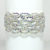 98169, CUTOUT MARQUISE PAVE RHINESTONE BRACELET