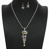 98175, STARFISH ABALONE ACCENT PENDANT NECKLACE