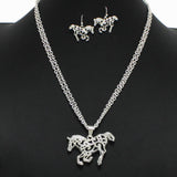 98178, HORSE CUTOUT FILIGREE PENDANT NECKLACE