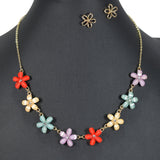 98204, GLITTER FLOWER STATION NECKLACE