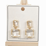 98209, GEOMETRIC ACRYLIC STONE EARRING